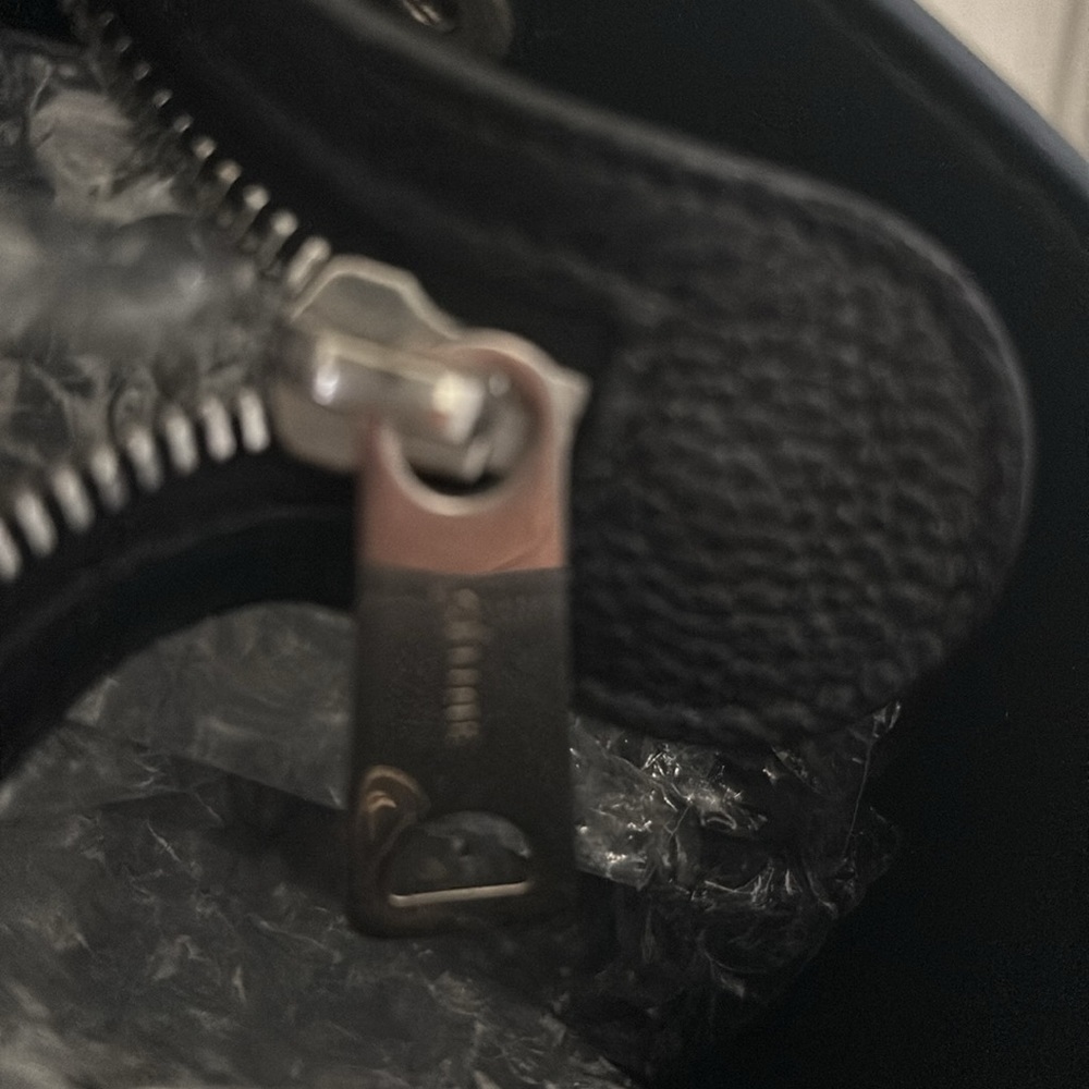 Celine Trapeze Tote Black leather blue suede - Picture 7 of 16